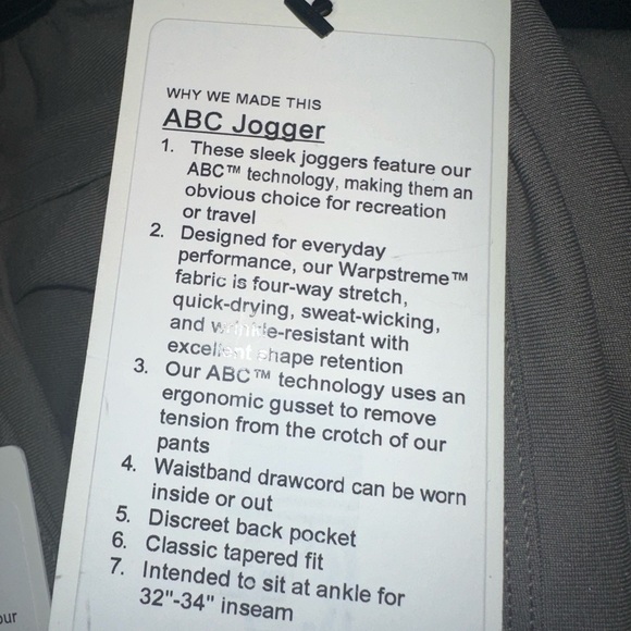 Lululemon ABC Jogger green M L XL - Picture 5 of 9